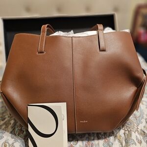 Polene Tan Leather Tote Bag